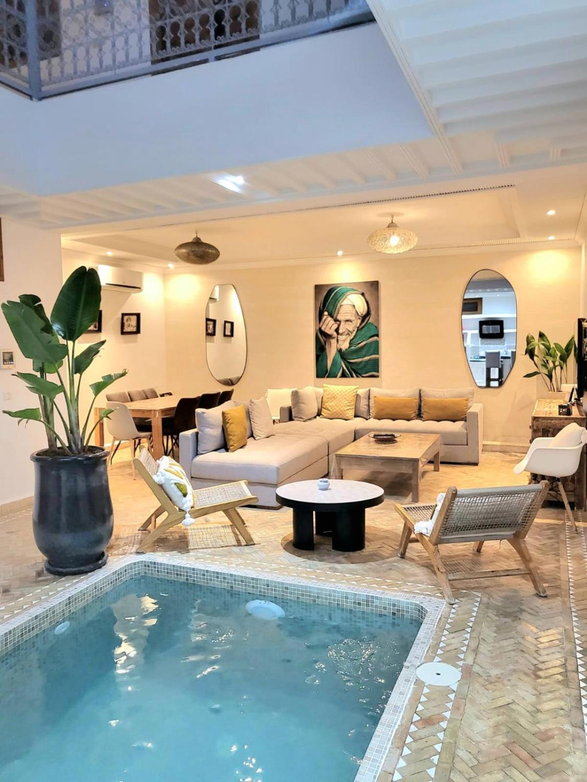 Riad Melilo Avec Piscine Chauffee Marrakesh Exterior photo